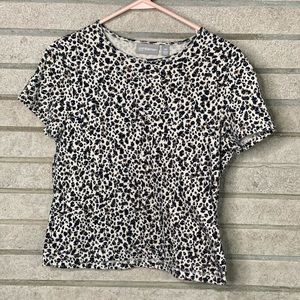Croft & Barrow Cheetah crop top